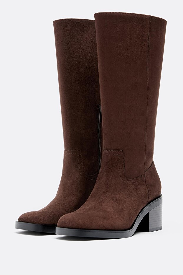 Suni süet topuklu bot - 3