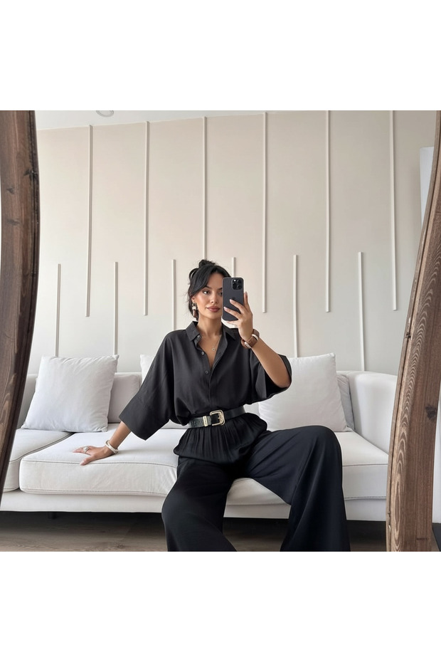 DOUBLE KOL MODAL OVERSİZE GÖMLEK - 3