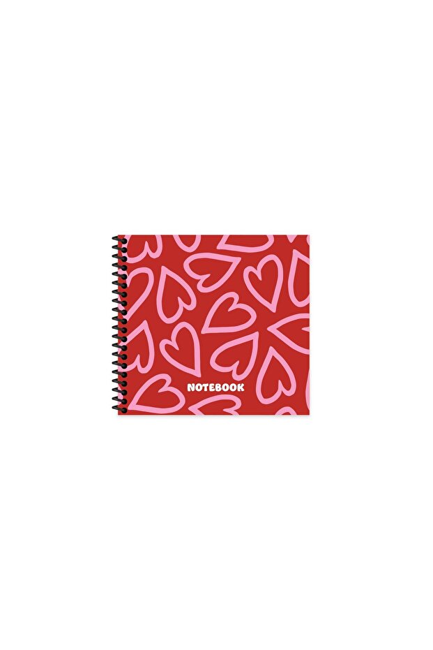 Sharp 16X15 Striped Spiral Bound Hardcover Romantic Notebook - Burgundy