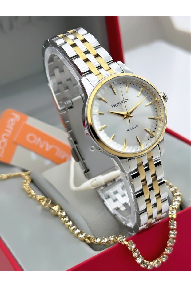 Steel Strap Women's Wristwatch 3 Atm Water Resistant 2 Years Warranty + Bracelet Gift