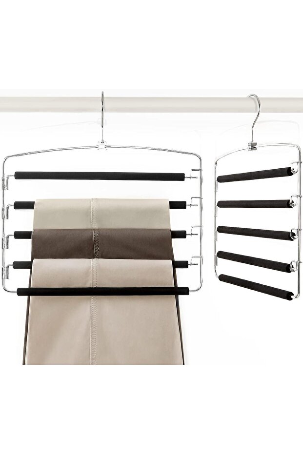 Pants Hanger Non Slip Space Saving Pants Hangers Trouser Hangers Foam Padded