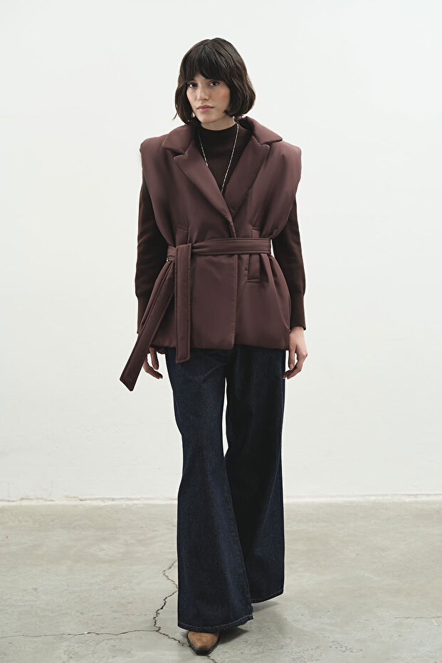 معطف قهوة قابل للنفخ - 5