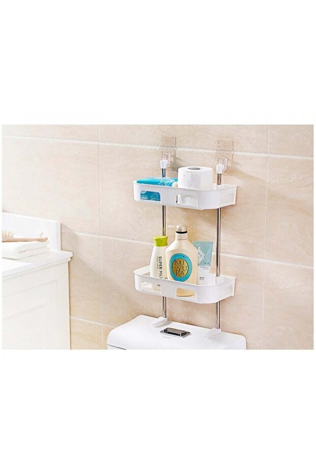 Self-adhesive wall-mounted storage shelf - 2