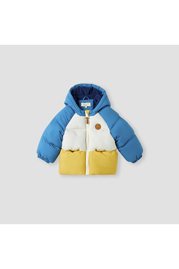 Colourblock Zip Through Hooded Jacket - 1