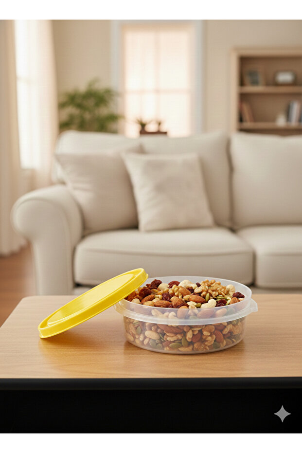 حاوية تخزين متعددة الأغراض من البلاستيك مستديرة الشكل - 4