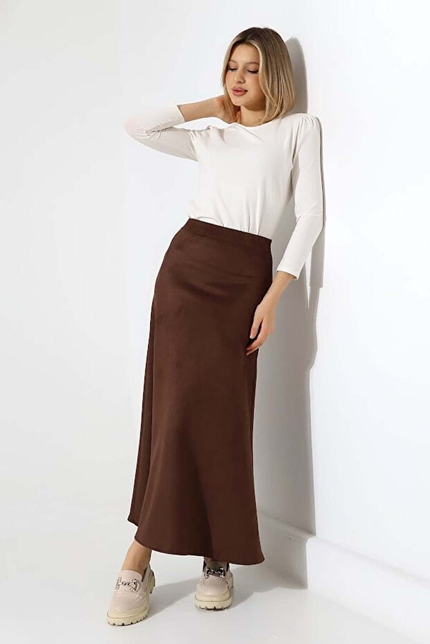 Süet Şık Maxi Etek - 4