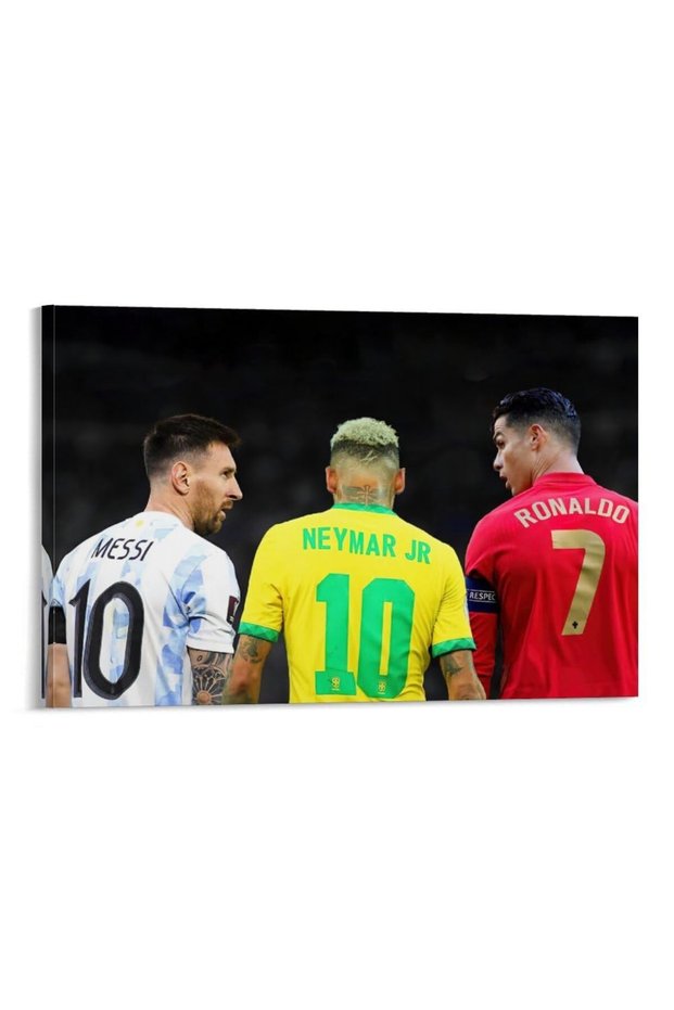 ALAYRA Soccer Superstars Messi, Neymar Poster Soccer Fan Gift Sports Football Art Wall Decor Poster (Unframe )45.7X30.5 CM