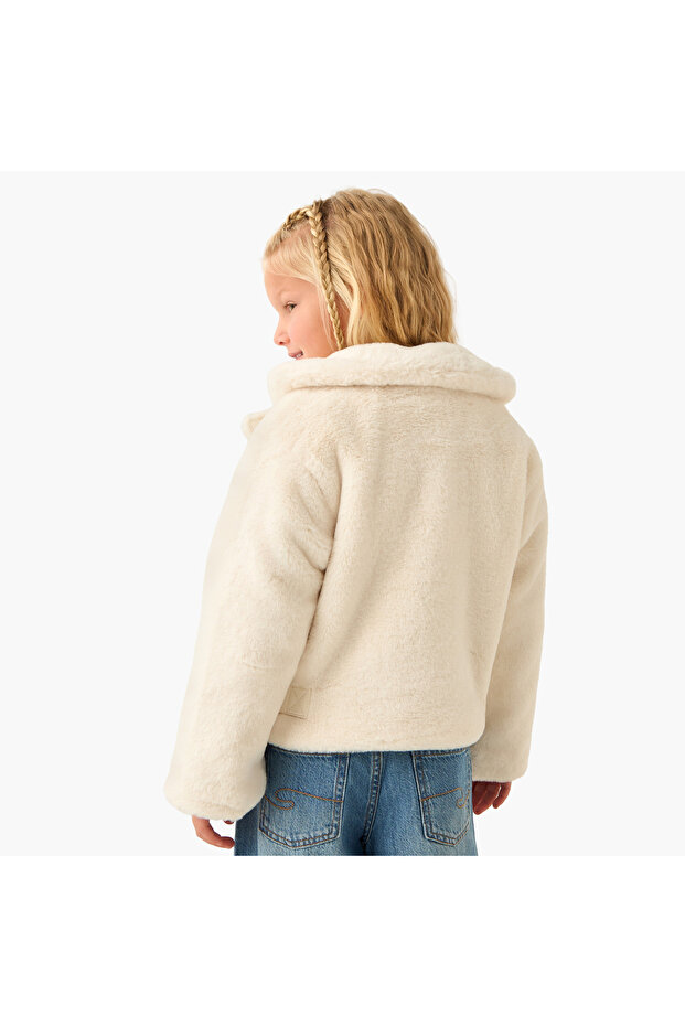 جاكيت سادة بياقة وجيوب وأكمام طويلة - 3