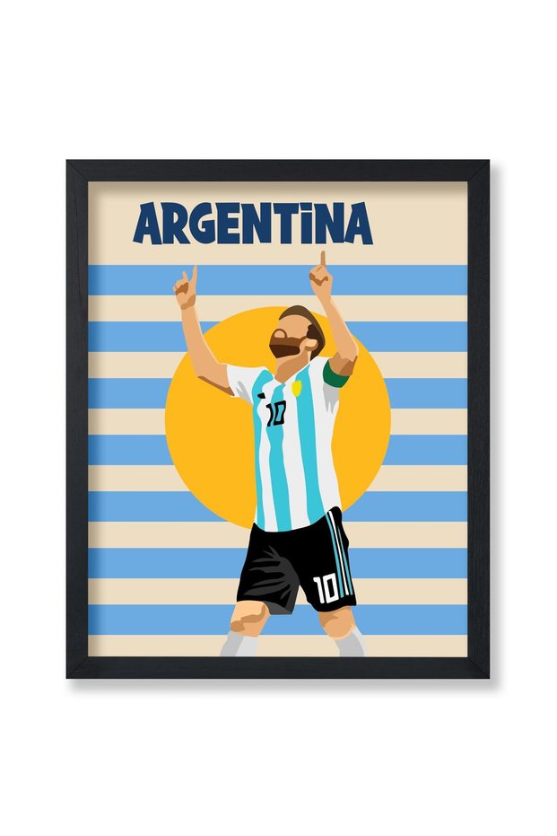 ALAYRA Poster Master Sports Poster - Argentina Print - Soccer Art - Football Art - Lionel Art - Soccer Player Art - Athlete Art - World Cup Art - Great Living Room or Gym Wall20.3X25.4 CM
