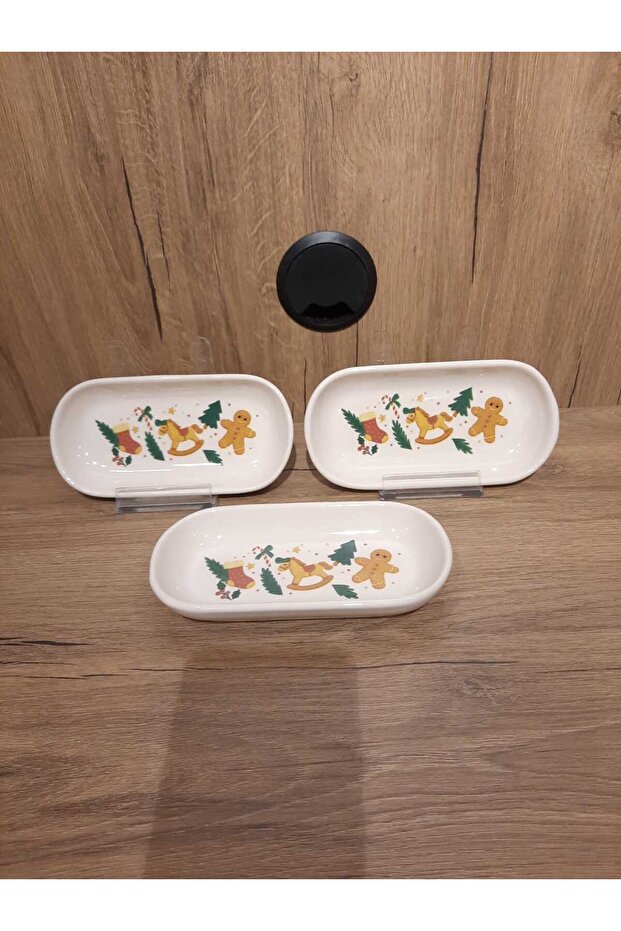 Boat Plate 3 Pieces 16X8 cm Shiny New Year / New Year's Eve / New Year