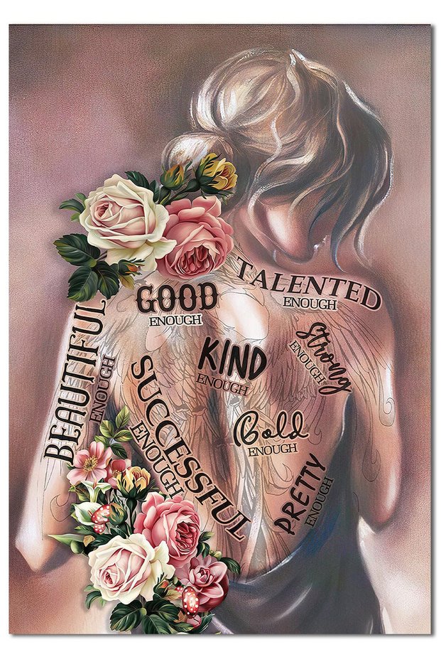ALAYRA Inspirational Wall Decor - Motivational Poster Canvas Wall Art Bedroom Decor for Women - Boho Wall Art Gift for Living Room, Dining Room, Cafe, Home Office - Unframed61X40.6 CM