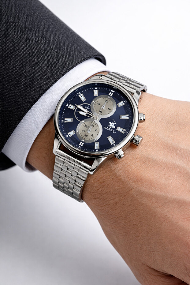 Stylish Chronograph Steel Men's Wristwatch (Adjustable Strap for Any Wrist)