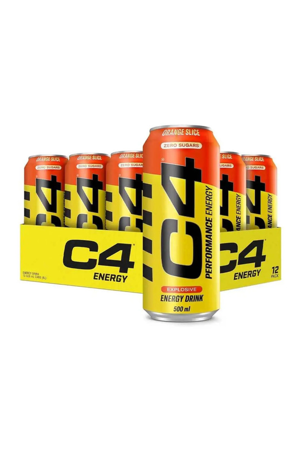 C 4 Energy Pre-Workout Drink Orange Slice 500 ml Pack of 12