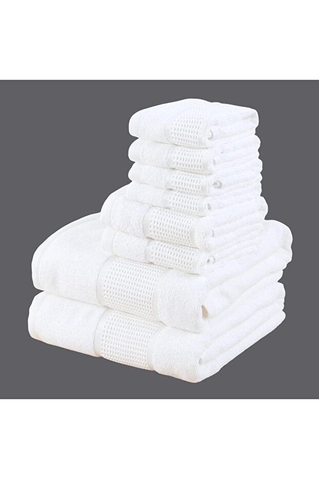 Columbia Style Towel Set of 8 White