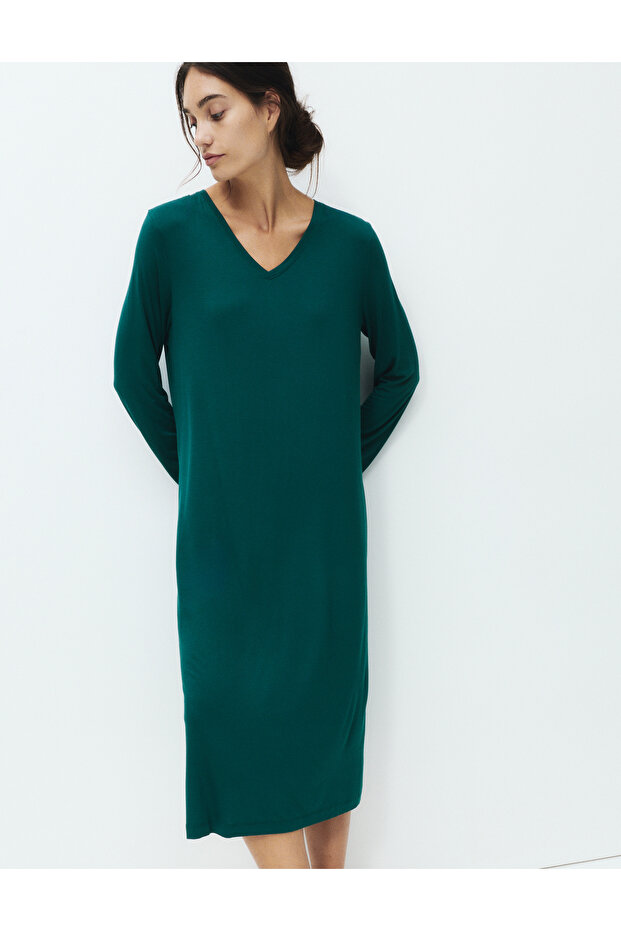 Uzun Kollu Gecelik - 1