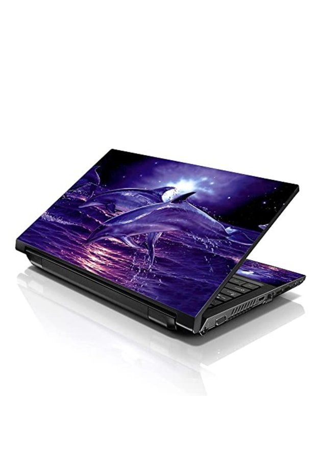 ALAYRA Laptop 17-17.3" Skin with Colorful Dolphins Pattern for HP Dell Lenovo Apple Asus Acer