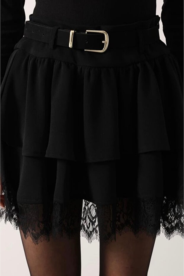 Dantelli siyah etek - 4