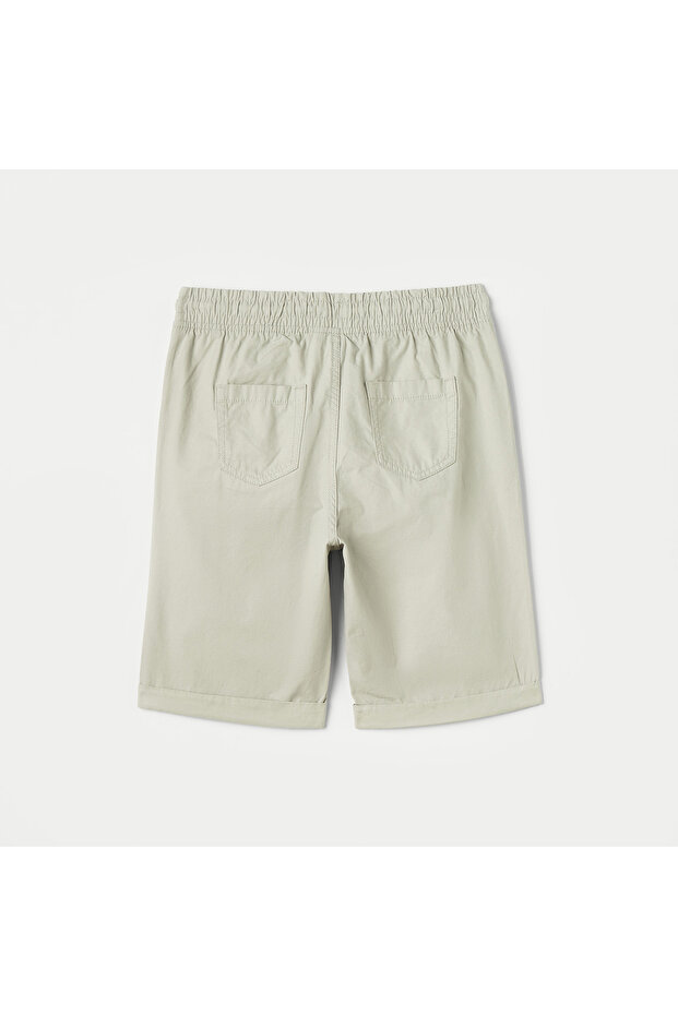 شورت سادة مع رباط للإغلاق - 3