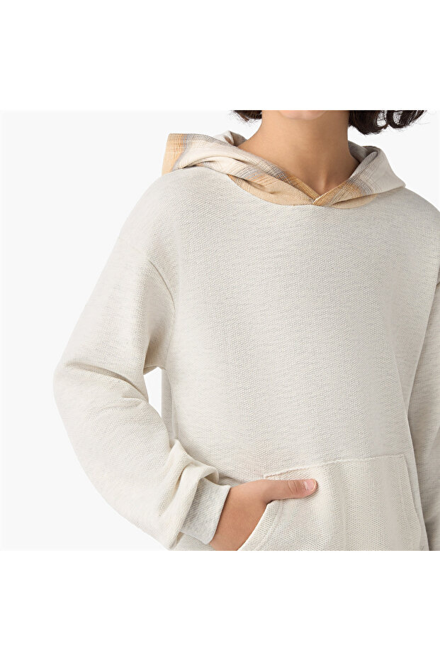 سويت شيرت سادة بغطاء للرأس - 4