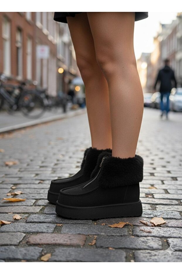 Zinya Siyah Süet Bot - 2