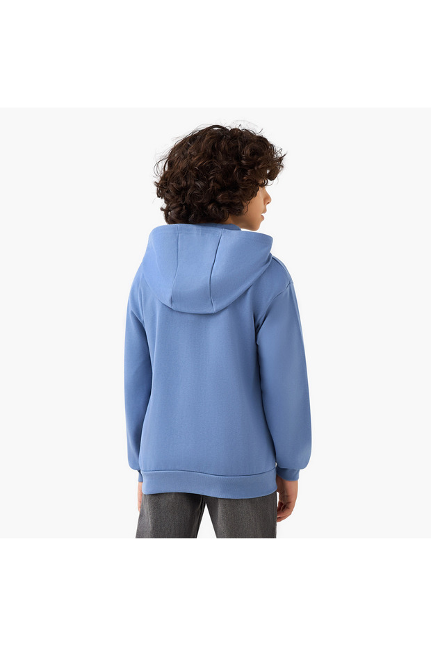 جاكيت بغطاء رأس متين مع سحاب للإغلاق - 3