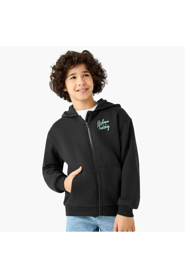 Urban Teddy Hooded Jacket with Long Sleeves