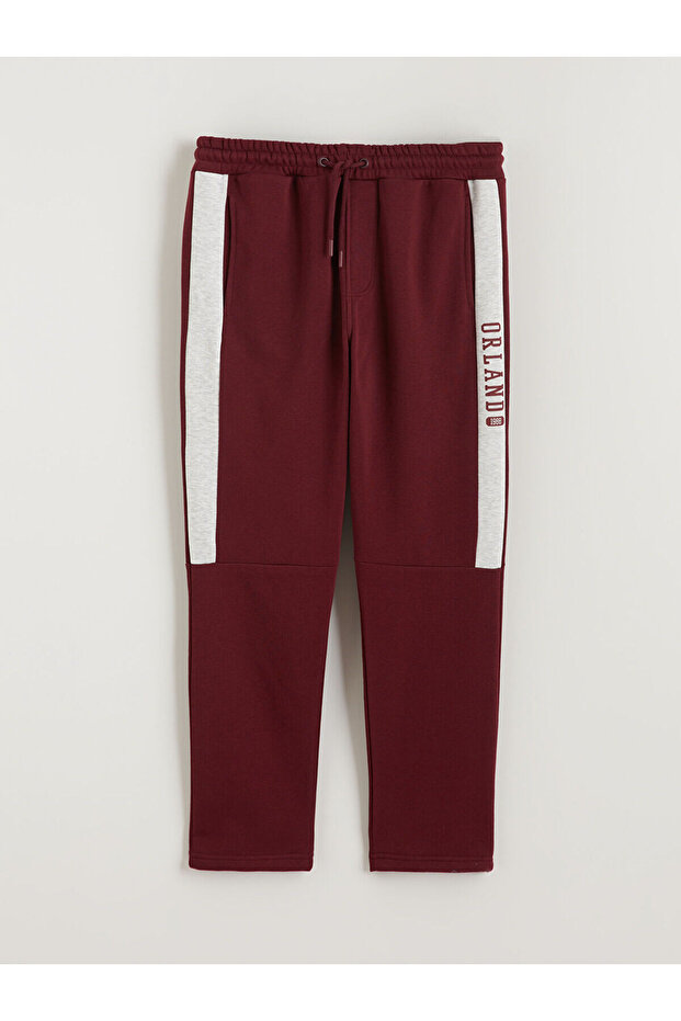 Burgundy Standard Fit Men's Sweatpants