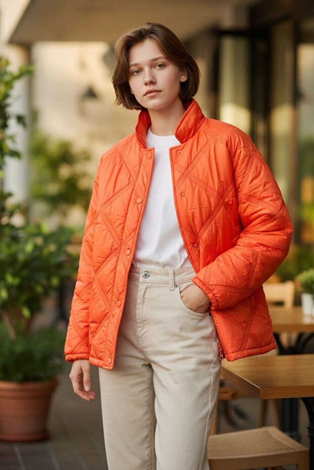 KAPİTONE CEKET TURUNCU - 2