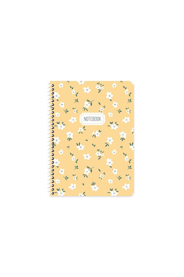 16.5X22.5 Spiral Cardboard Cover Lined Blume Notebook - Yellow