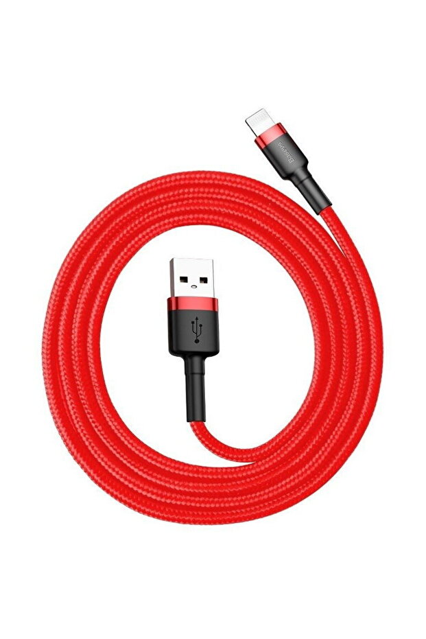 Cablu USB Lightning Cafule 2A 3m Roșu - 1