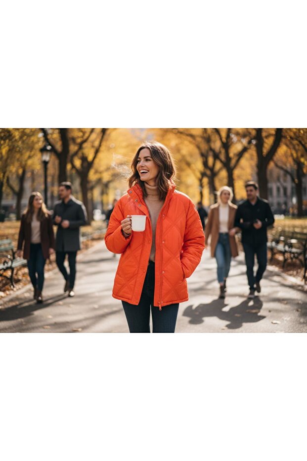 KAPİTONE CEKET TURUNCU - 4