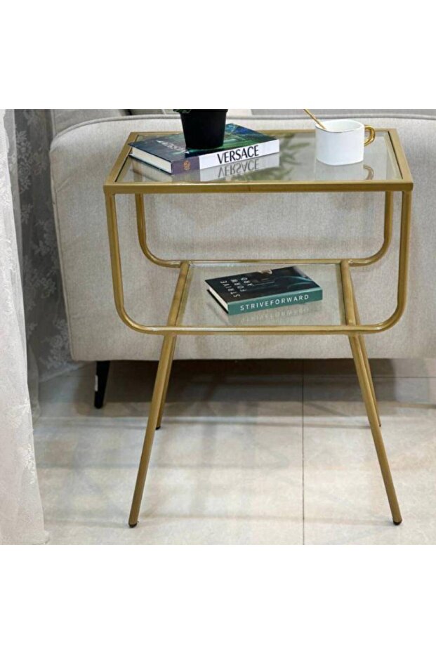 Side Table in Gold - 2