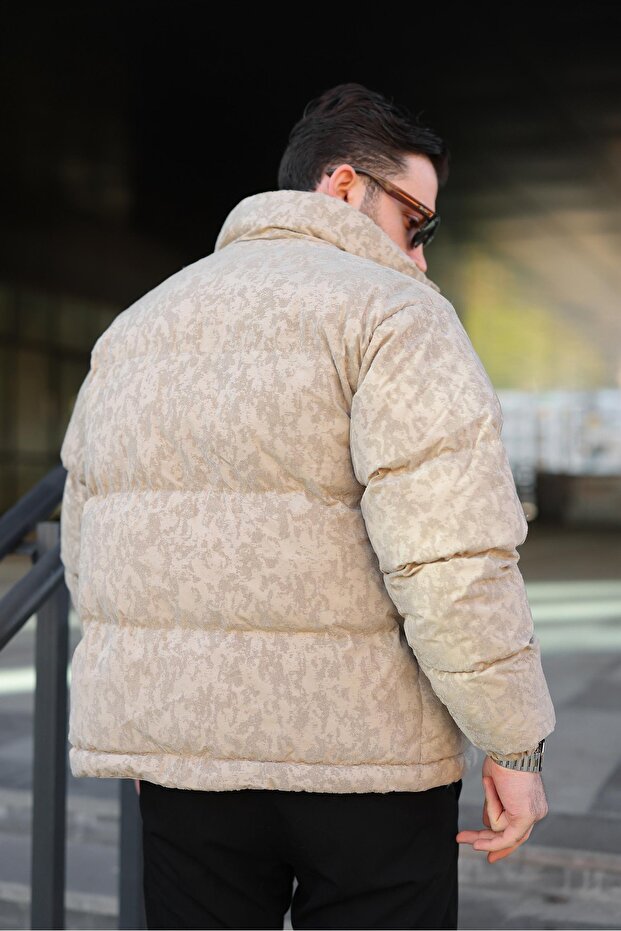 Men's Patterned Inflatable Coat - 4