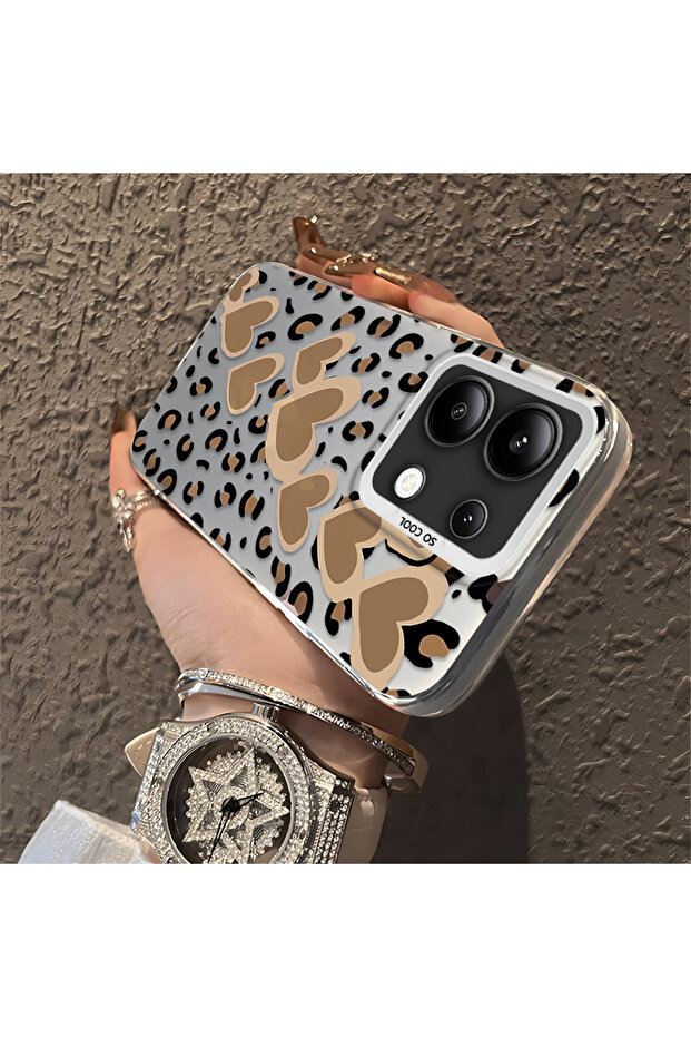 حافظة متوافقة مع هاتف Xiaomi Redmi Note 13 بنمط pardus حافظة هاتف صلبة - 3