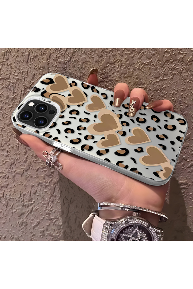 حافظة متوافقة مع هاتف iPhone 15 Pro بنمط pardus، حافظة هاتف صلبة مضادة للسقوط - 2