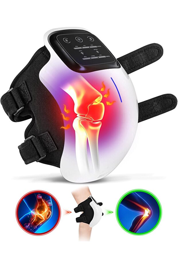 3-in-1 Cordless Knee Massager w/Heat, Red Light & Massage for Knee Pain