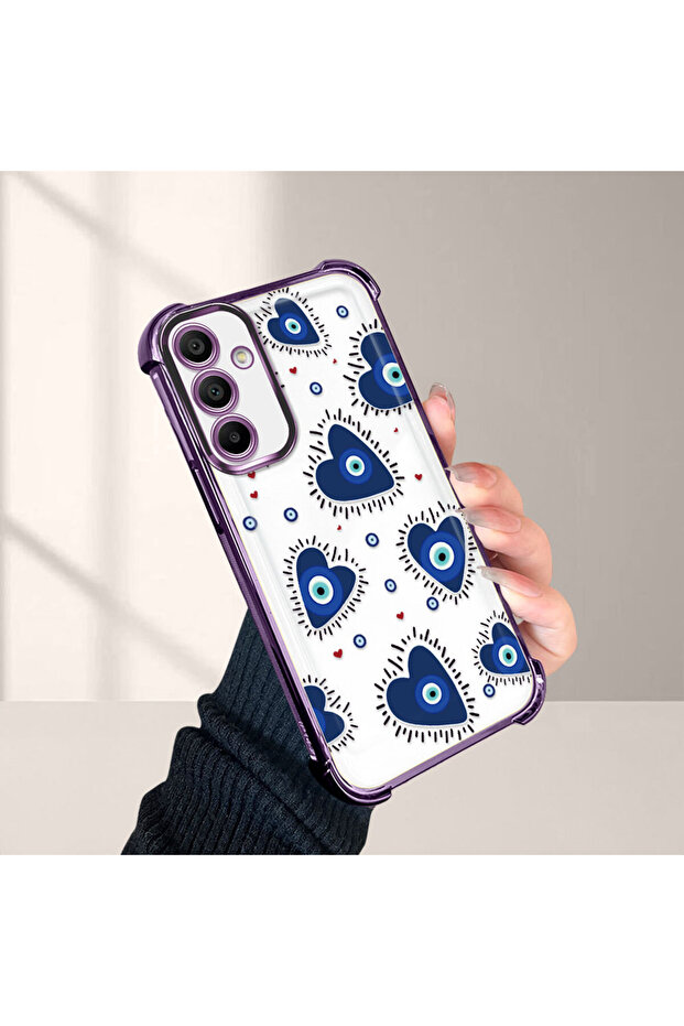 حافظة حماية من السيليكون الشفاف المتوافقة مع هاتف سامسونج جالاكسي A15 بنمط العين الشريرة - 2