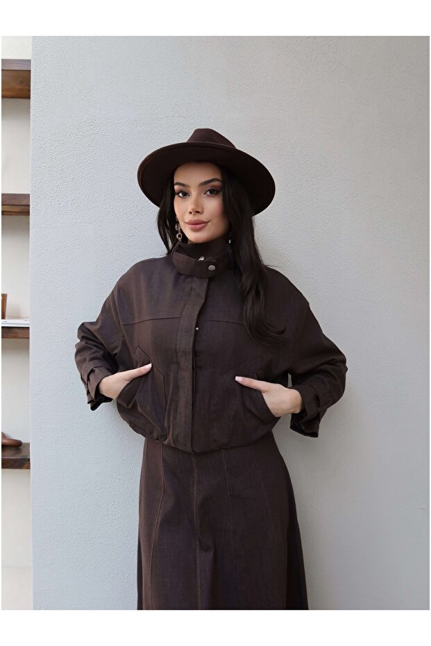 Bomber Denim Ceket - 4