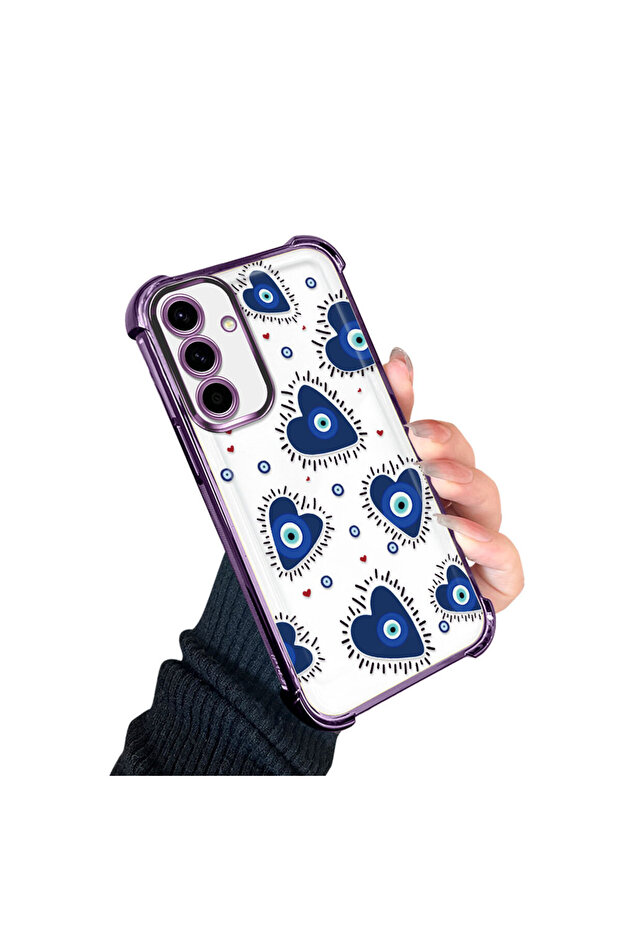 حافظة حماية من السيليكون الشفاف المتوافقة مع هاتف سامسونج جالاكسي A56 بنمط العين الشريرة - 3