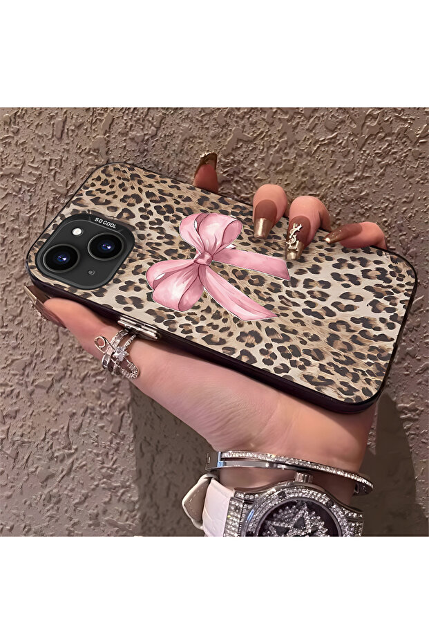 حافظة متوافقة مع هاتف iPhone 14 Plus/15 Plus بنمط pardus حافظة هاتف صلبة مضادة للسقوط - 2