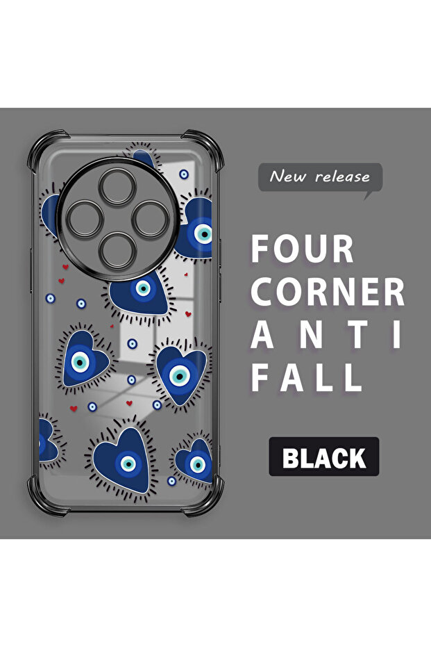 حافظة حماية من السيليكون الشفاف المتوافقة مع هاتف Xiaomi Redmi A4 بنمط العين الشريرة - 1