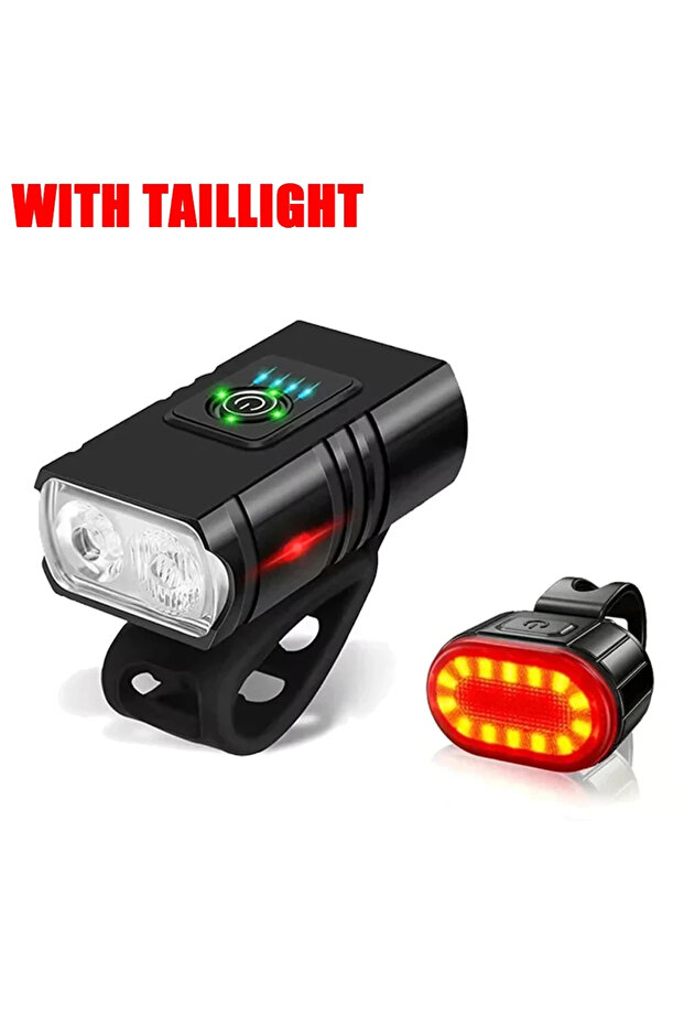 BK02 with Taillight KDULIT 9 LED Bicycle Headlight USB Rechargeable Bike Lamp Super Bright Handlebar