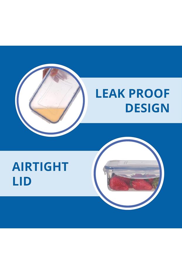 مجموعة صناديق تخزين طعام مستطيلة - 4