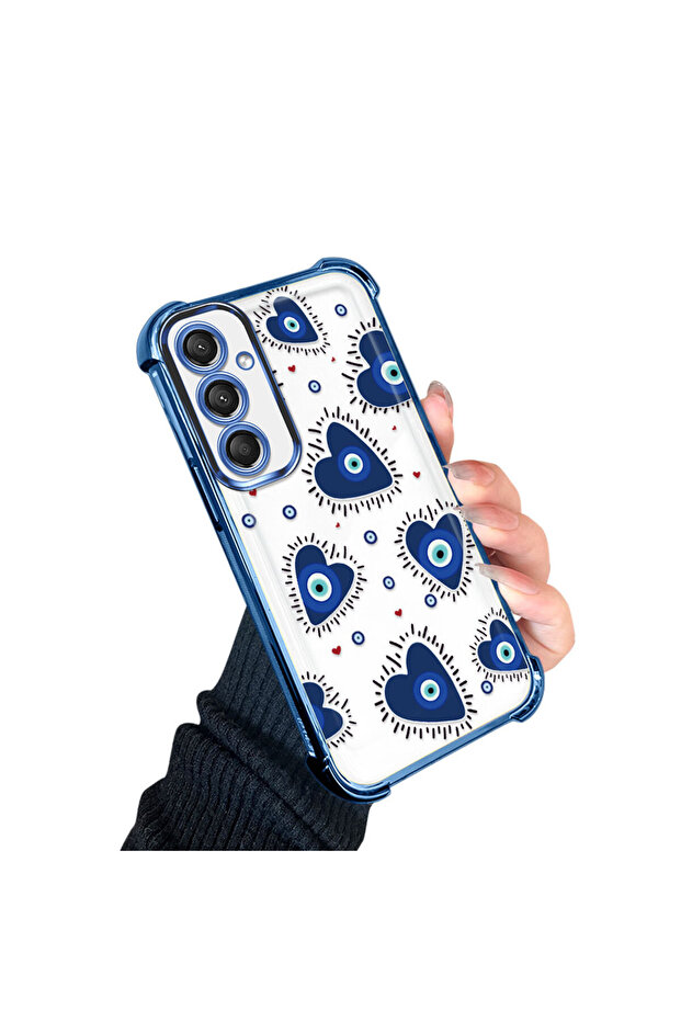 حافظة حماية من السيليكون الشفاف المتوافقة مع هاتف سامسونج جالاكسي A24 بنمط العين الشريرة - 3