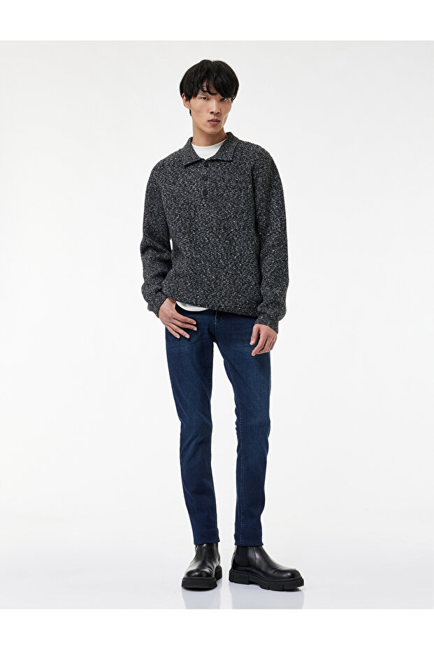 Regular Waist Skinny Fit Jean Trousers - Michael Jean