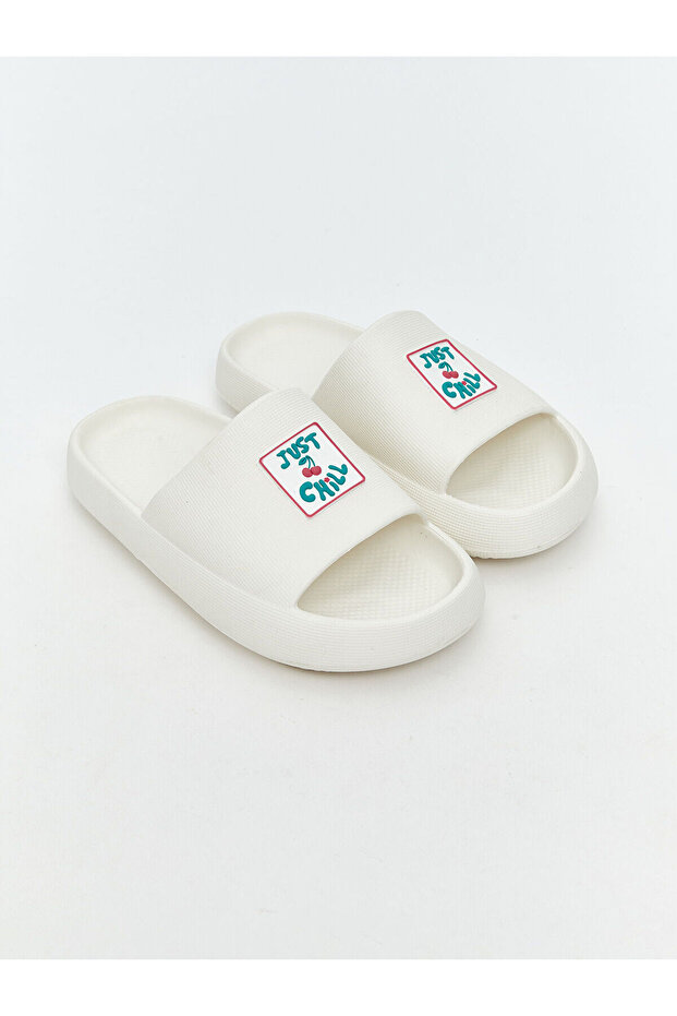 Vizyon New Season Single Strap Printed Girls' Slippers