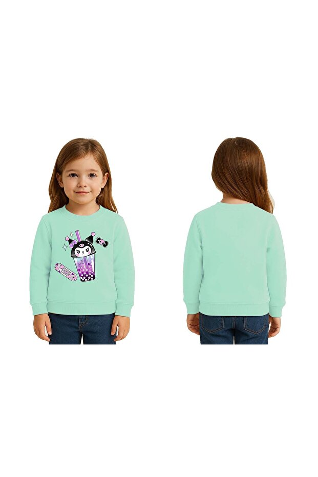 Unisex Kuromi Printed Children's Swaetshirt 3 Thread Raster
