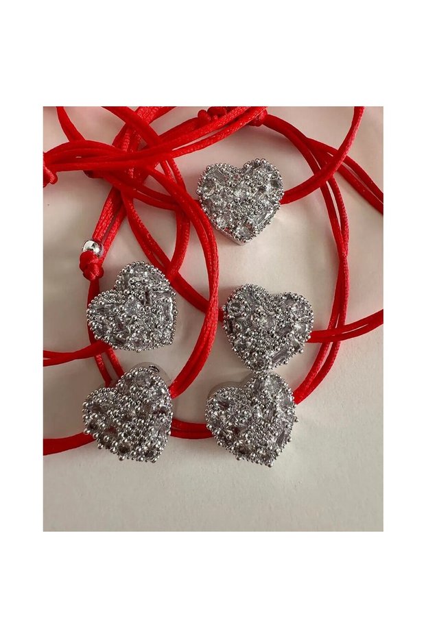 Red String Bracelet - Lucky Bracelet with Zircon Stone Detail