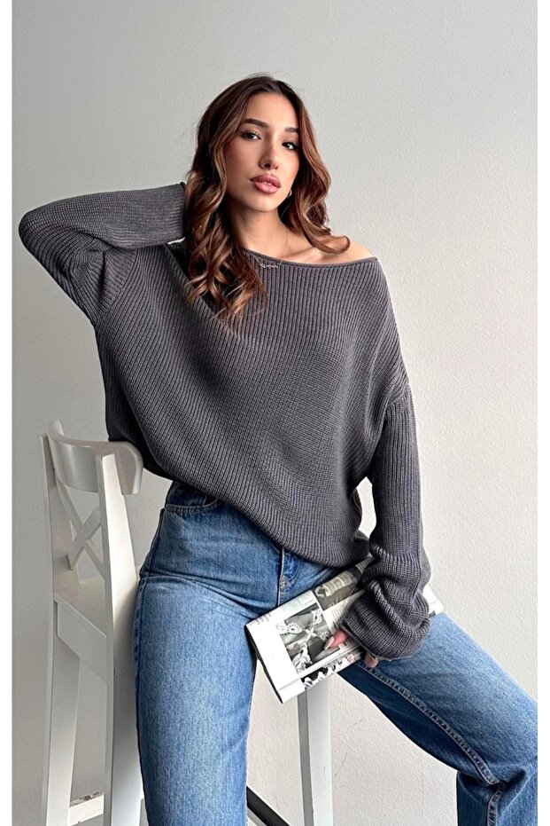 Selanik Örgü Viskon Basic Triko Kazak - 2