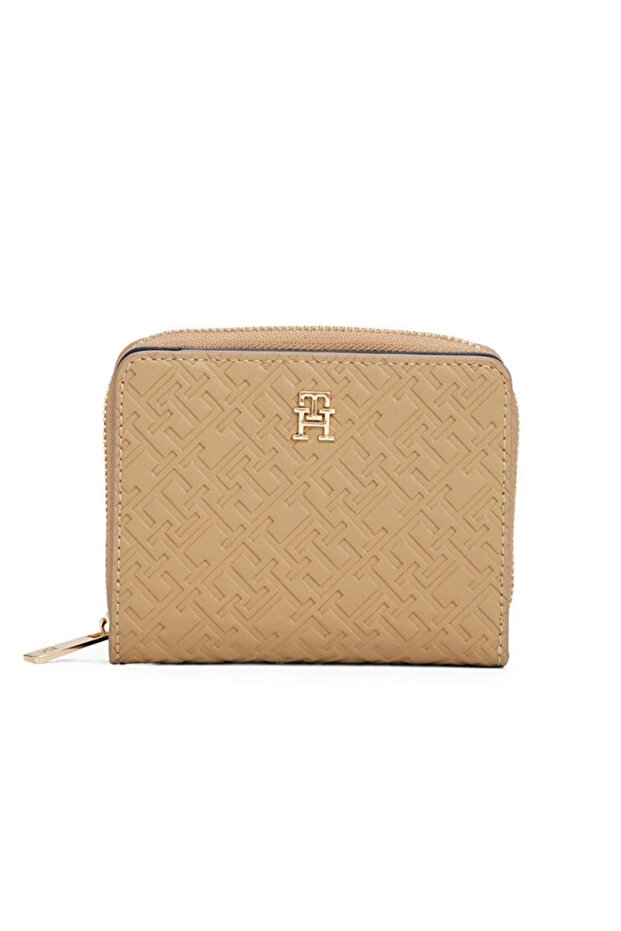 Th Icon Medium Zippered Monogram Cover Women's White Wallet Aw0Aw17743Rbc